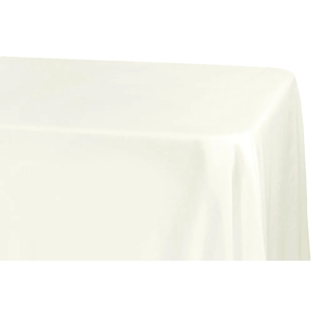 Economy Polyester Tablecloth 90"x132" Oblong Rectangular - Ivory