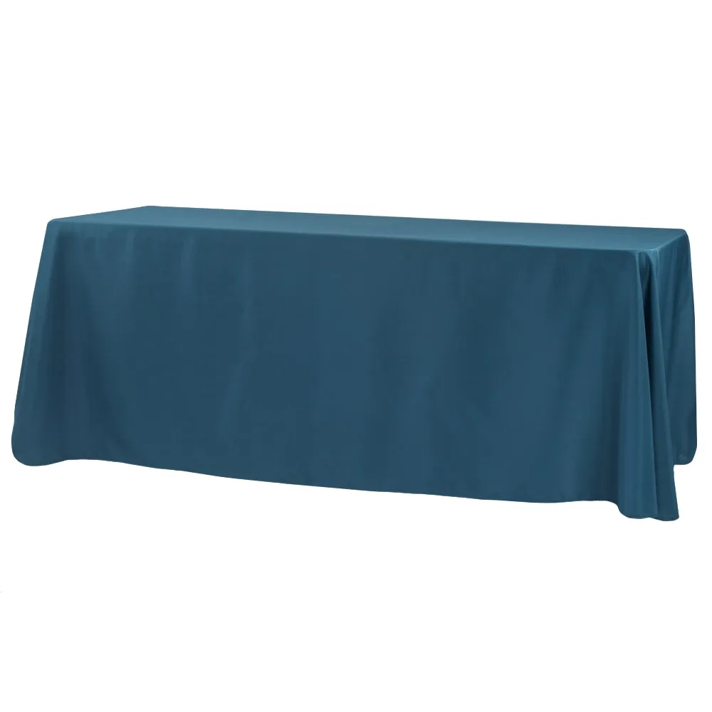 Economy Polyester Tablecloth 90"x132" Oblong Rectangular - Navy Blue