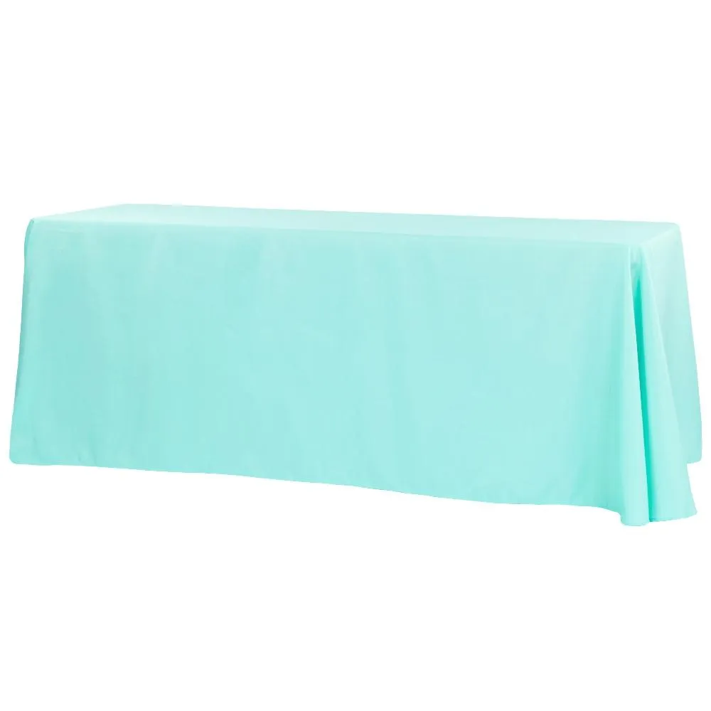 Economy Polyester Tablecloth 90"x132" Oblong Rectangular - Turquoise