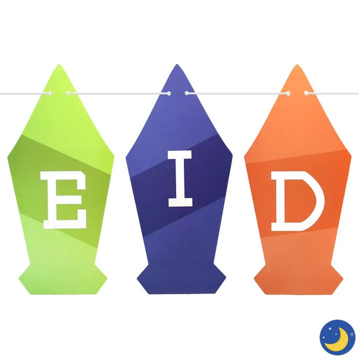 Eid Mubarak Bunting - Multicolored Lantern Shaped