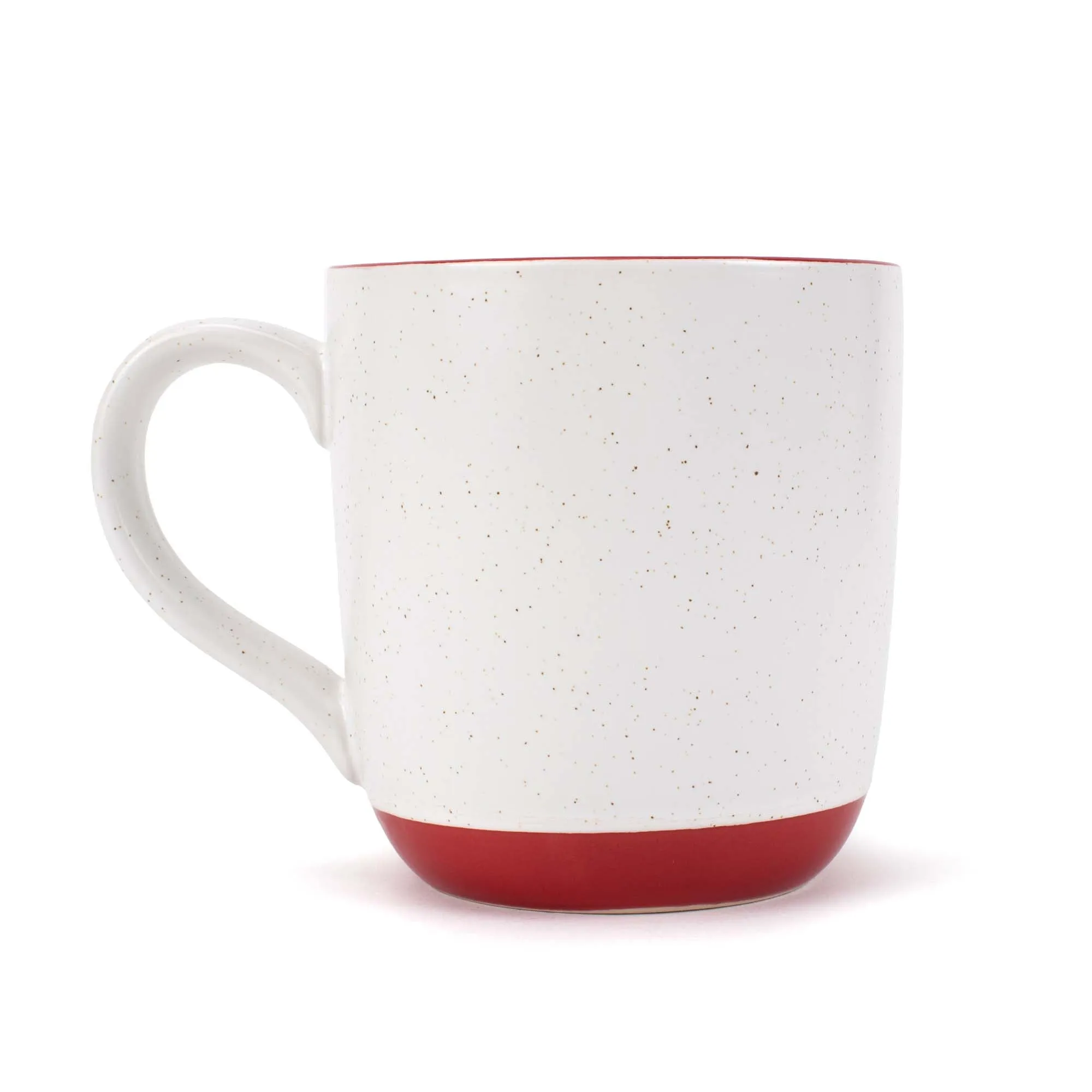 Elanze Designs Typewriter Speckled Red 13 ounce Ceramic Coffee Mugs Set of 4