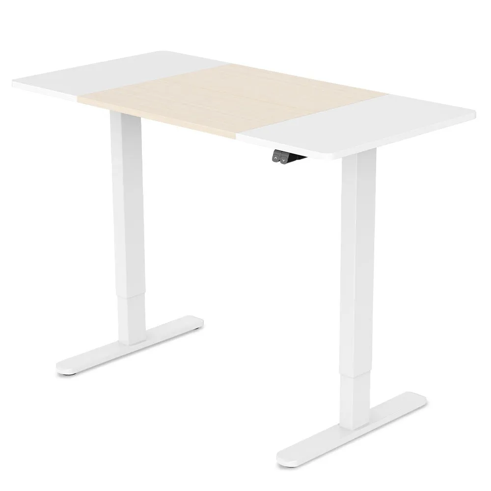 Electric Height Adjustable Sit Stand Desk 120x60cm Light Oak