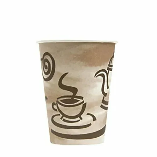 Empress Paper Hot Cups w/ "Coffee" Design, 12 oz, Case of 1000 (EHC12-P)