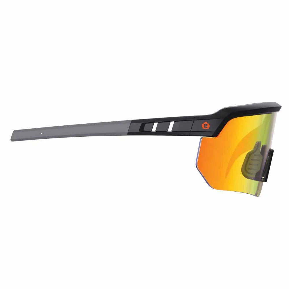 Ergodyne 55009 AEGIR-MI Matte Black Frame Orange Mirror Lens Safety Glasses