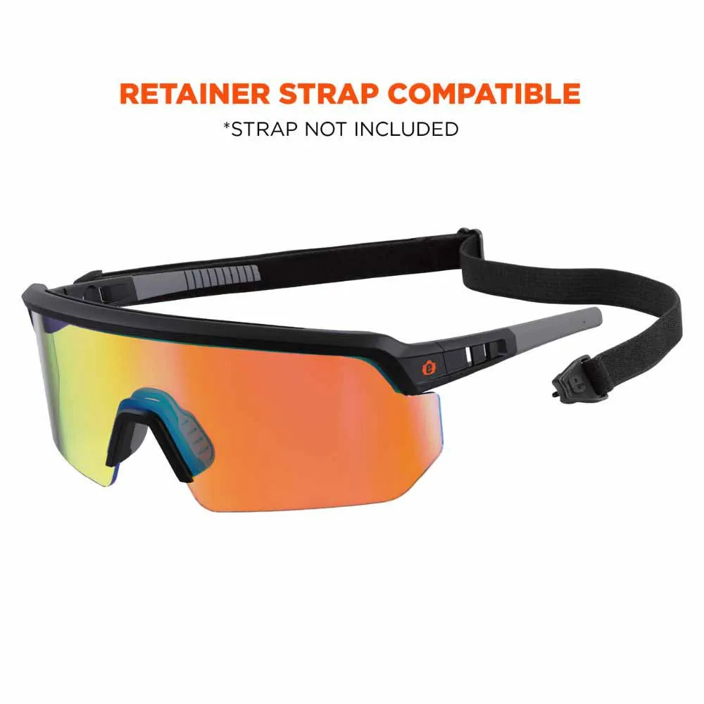 Ergodyne 55009 AEGIR-MI Matte Black Frame Orange Mirror Lens Safety Glasses