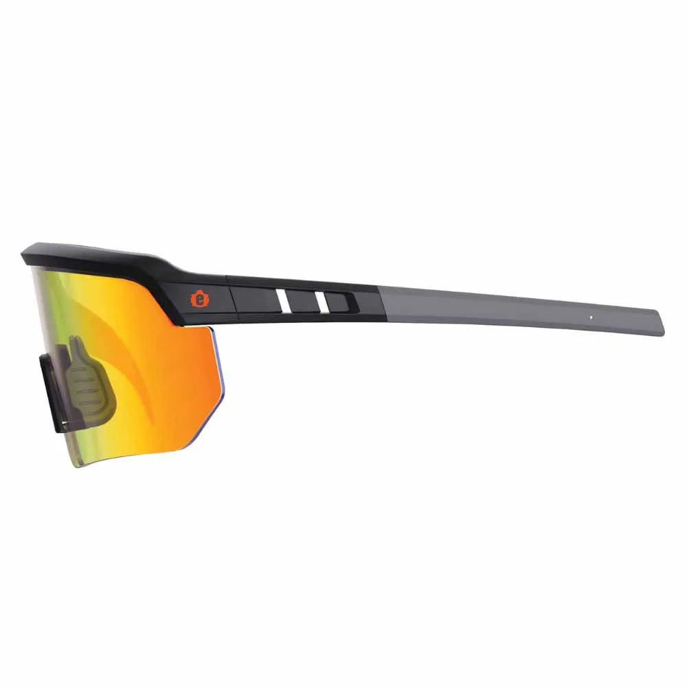 Ergodyne 55009 AEGIR-MI Matte Black Frame Orange Mirror Lens Safety Glasses