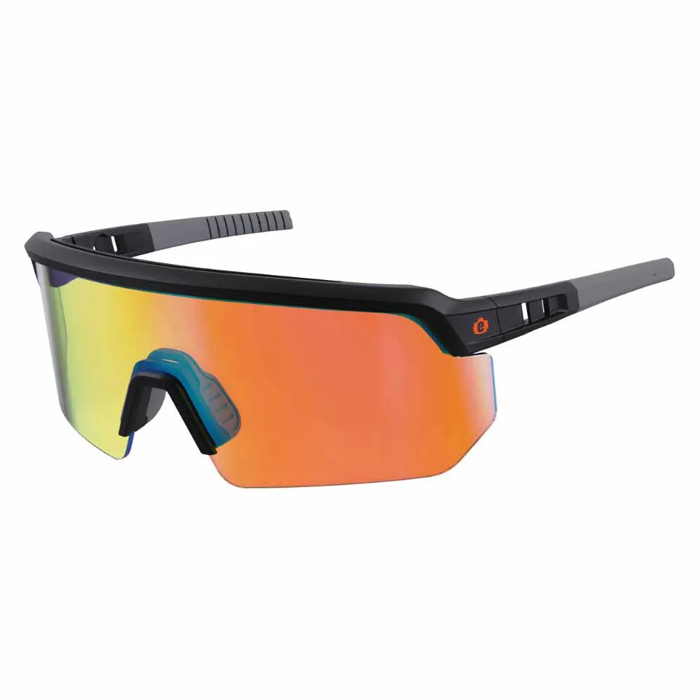 Ergodyne 55009 AEGIR-MI Matte Black Frame Orange Mirror Lens Safety Glasses