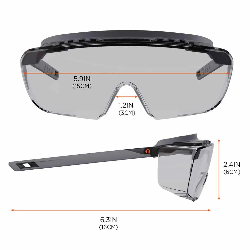 Ergodyne 55104 OSMIN-AFAS Matte Black Frame In/Outdoor Lens AFAS Safety Glasses