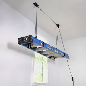 Essential Ladder Garage Ceiling Storage Hoist | Holds up to 150 lbs