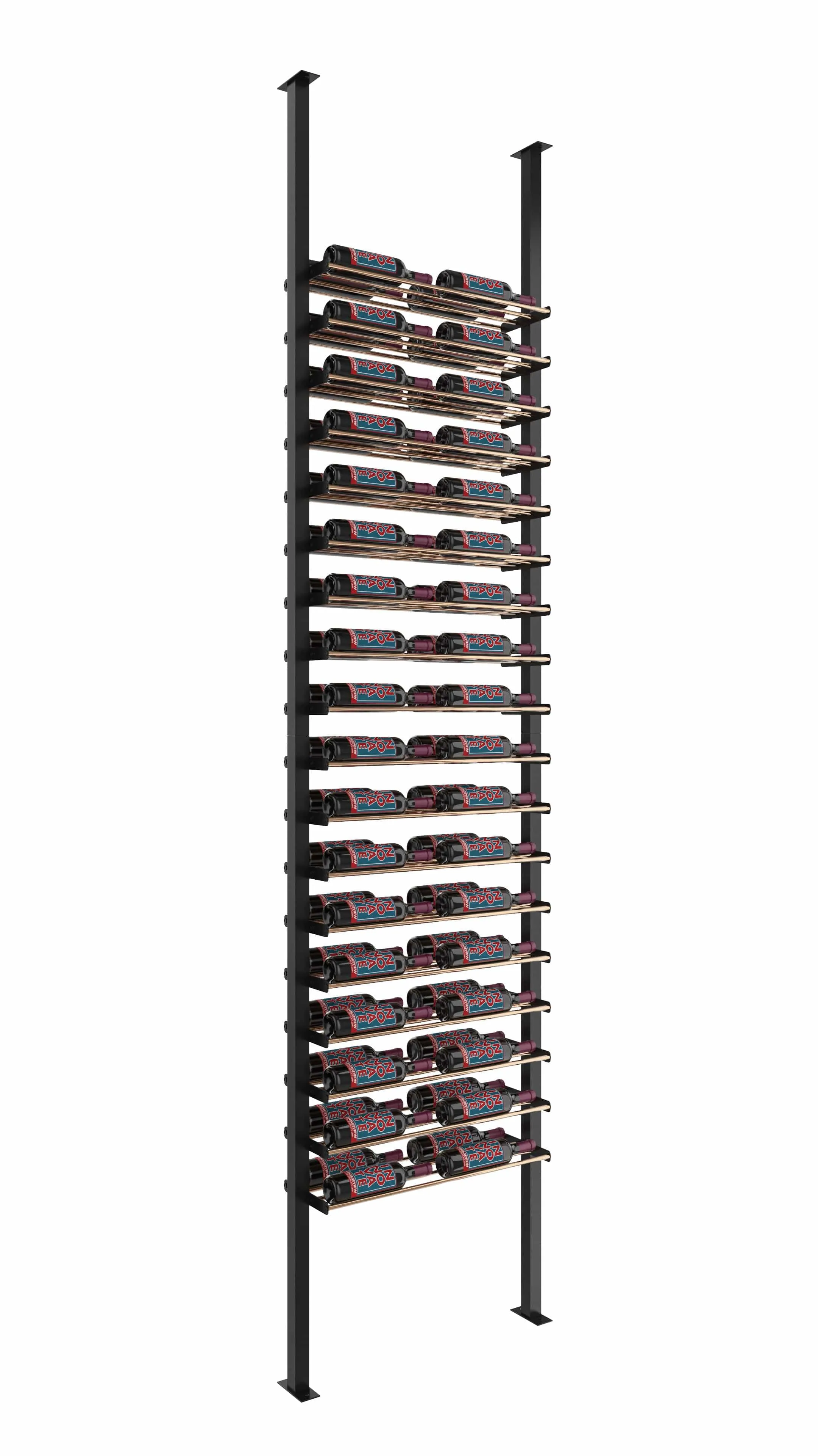 Evolution Low Profile Ultra Slim Floor-to-Ceiling Wine Rack 10 2C (36-108 Bottles)