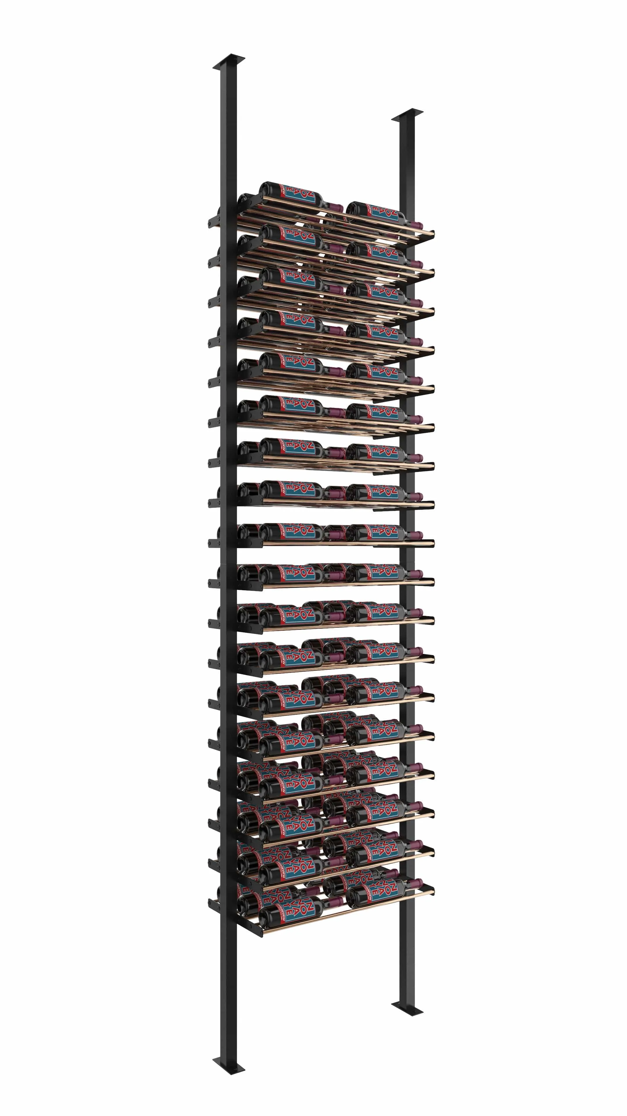 Evolution Low Profile Ultra Slim Floor-to-Ceiling Wine Rack 10 2C (36-108 Bottles)