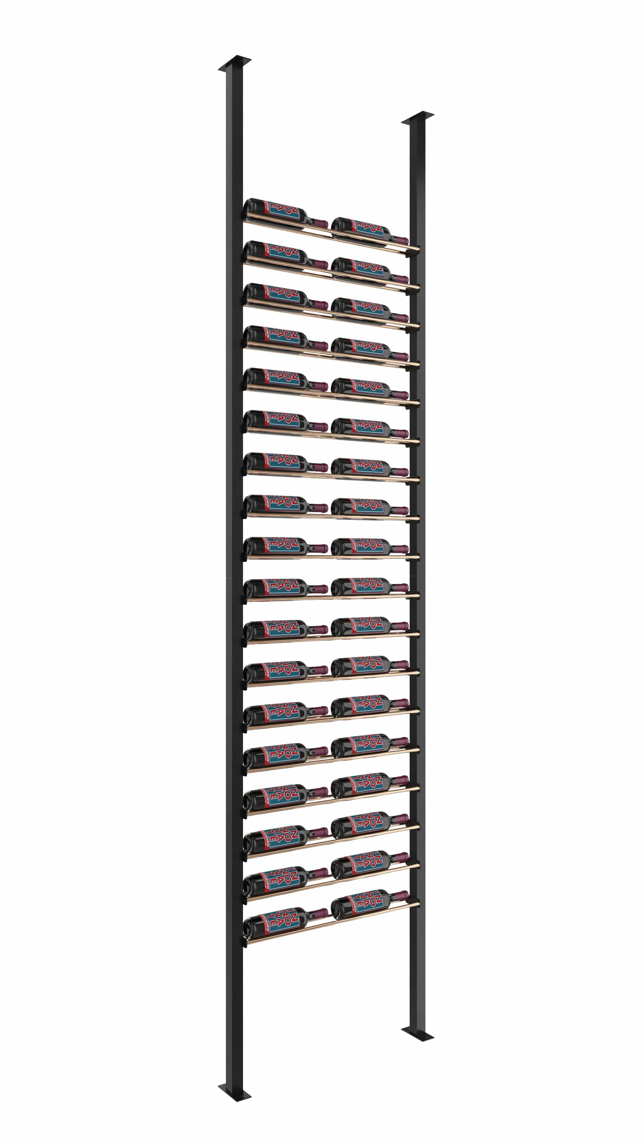 Evolution Low Profile Ultra Slim Floor-to-Ceiling Wine Rack 10 2C (36-108 Bottles)