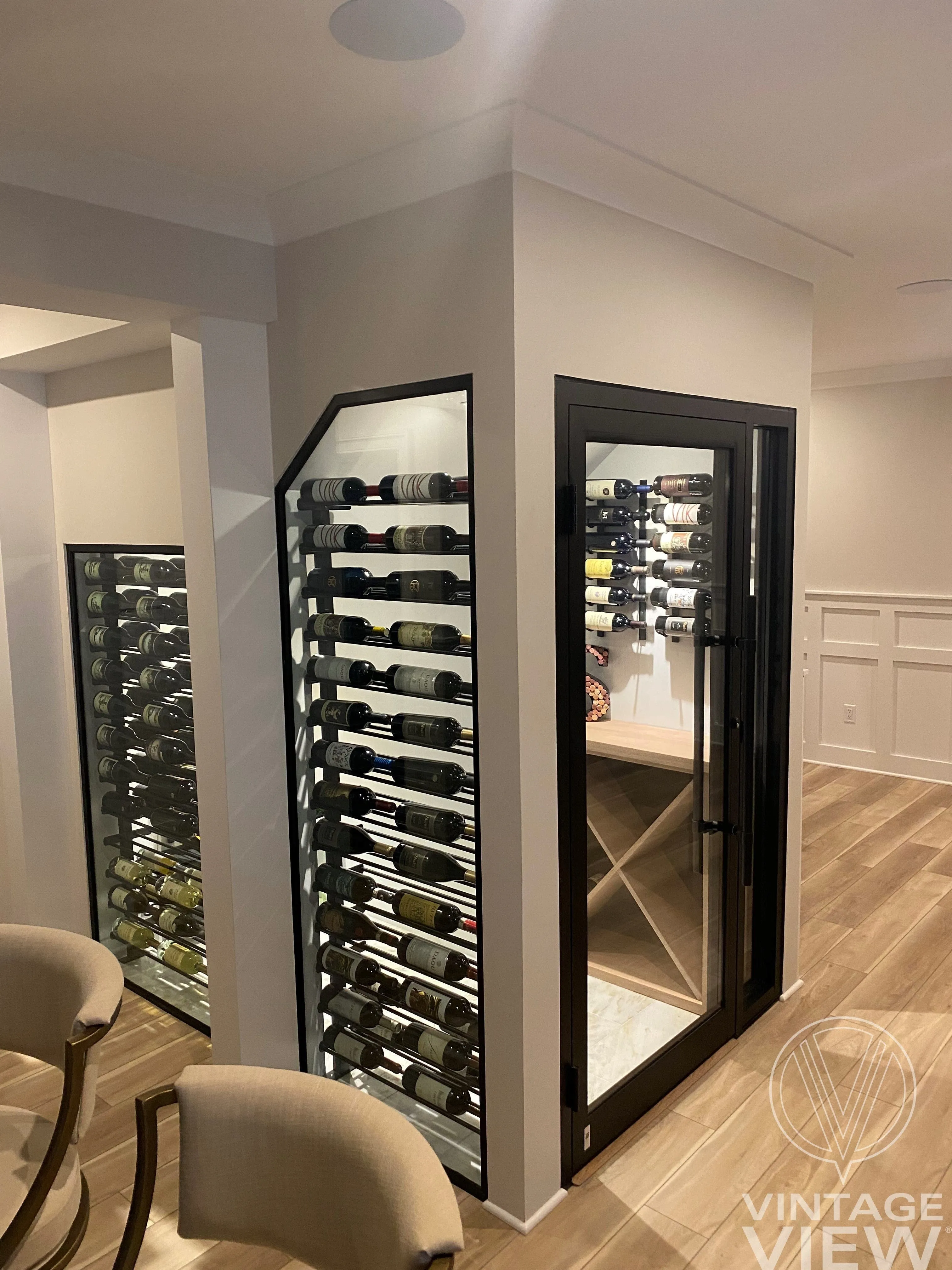 Evolution Low Profile Ultra Slim Floor-to-Ceiling Wine Rack 10 2C (36-108 Bottles)