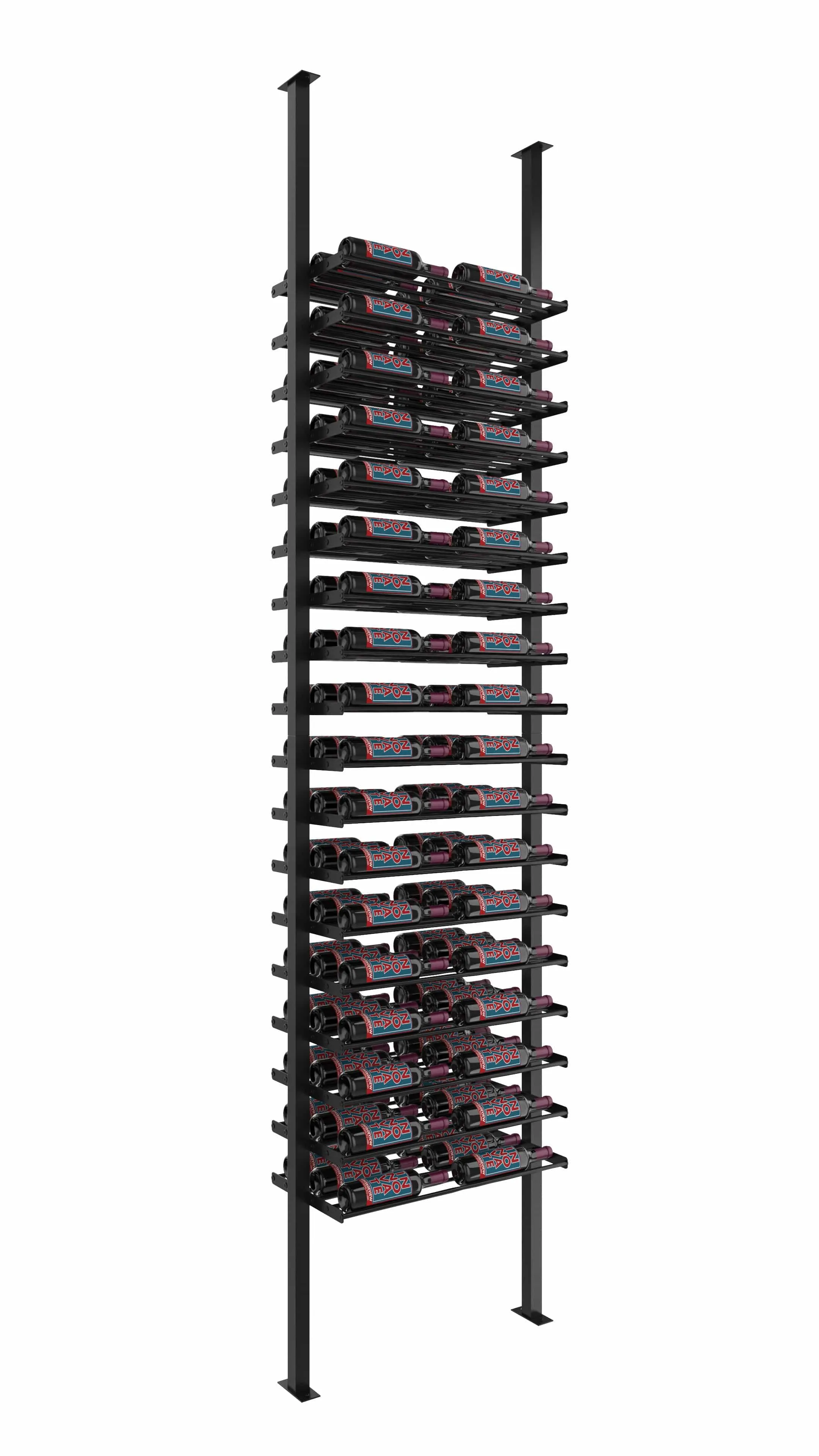 Evolution Low Profile Ultra Slim Floor-to-Ceiling Wine Rack 10 2C (36-108 Bottles)