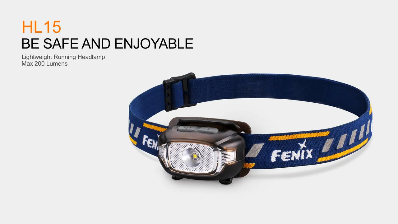 Fenix HL15 200 Lumen 2 x AAA Neutral White Headlamp - Blue