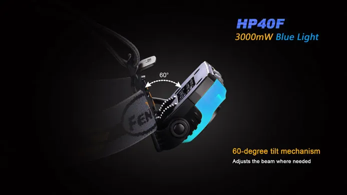 Fenix HP40F 2 x 18650 / 4 x CR123A CREE XP-E2 M3 / XP-G2 R5 450 Lumen LED Fishing Headlamp