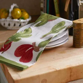 Fig Red & Green Tea Towels, Set of 3