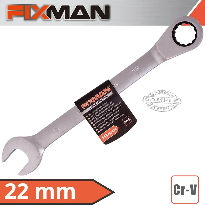 FIXMAN FIXMAN COMBINATION RATCHETING WRENCH 22MM FIX B1314