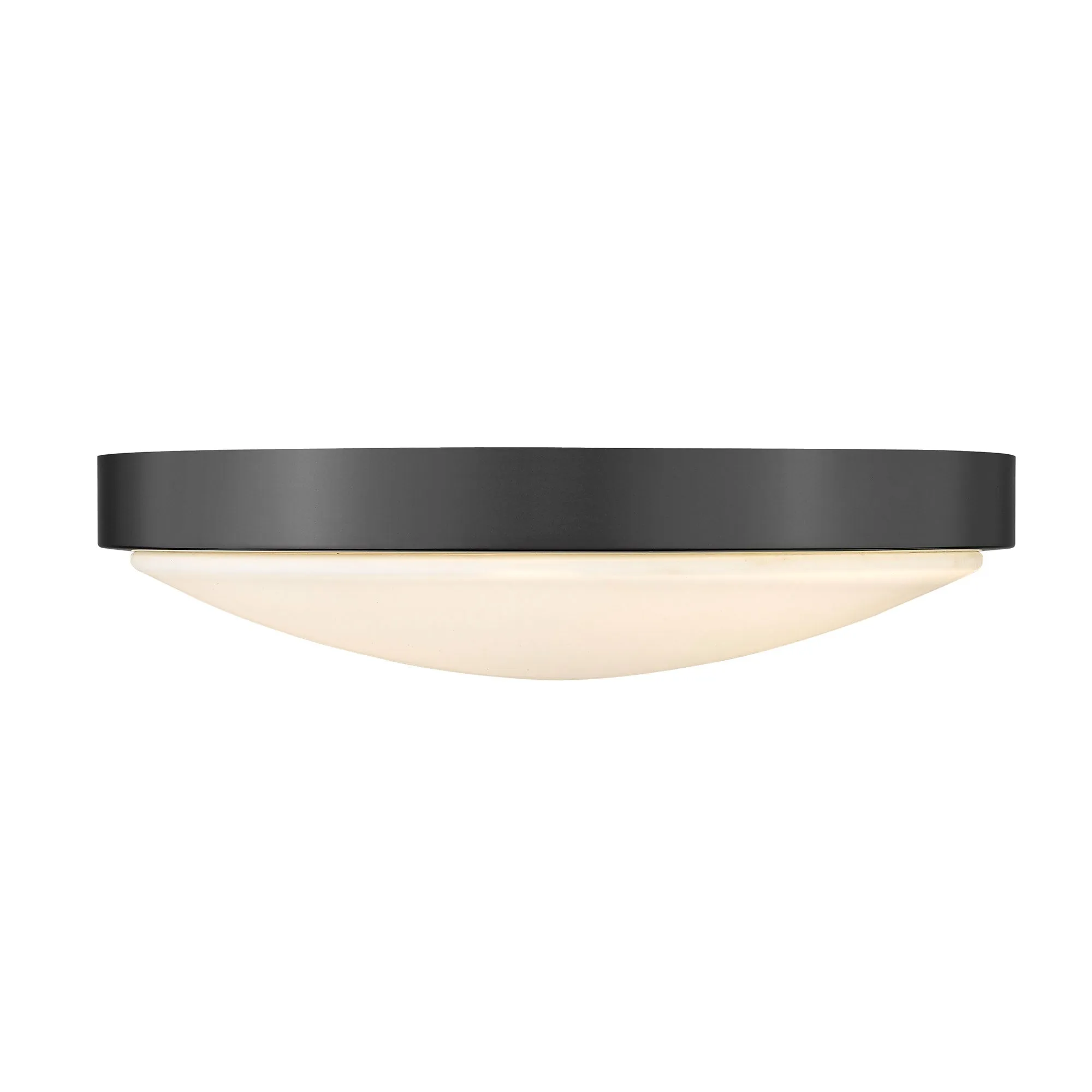 Gabi 13" Flush Mount in Matte Black with Opal Glass