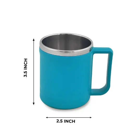 GALOOF Double Wall Tea Cup | Coffee and Milk Mug for Camping 250ml