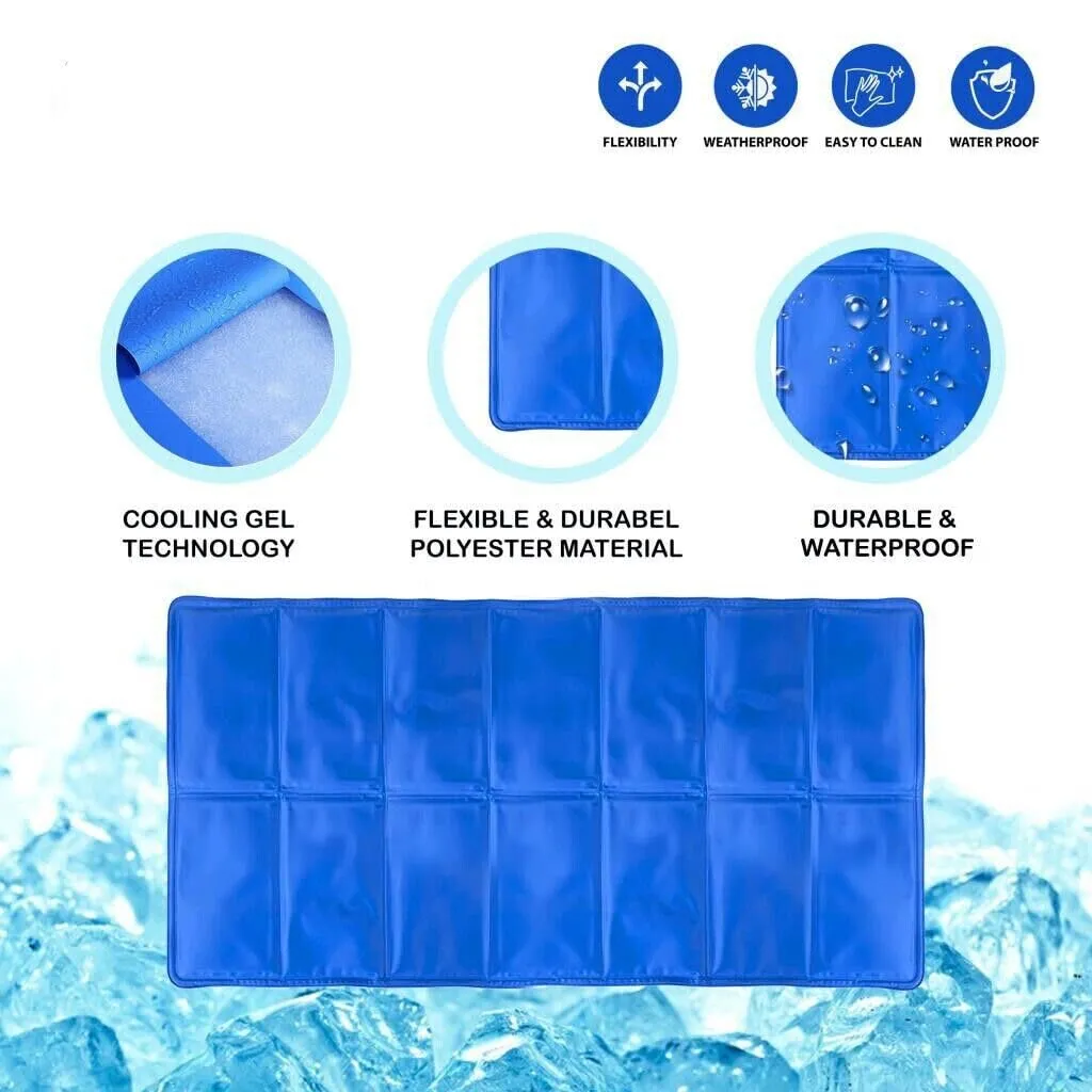 Gel Cooling Pad Bed Mattress Cool Mat Sleep Aid Yoga Pet Pillow 120 x 70cm - Extra Large - 1260