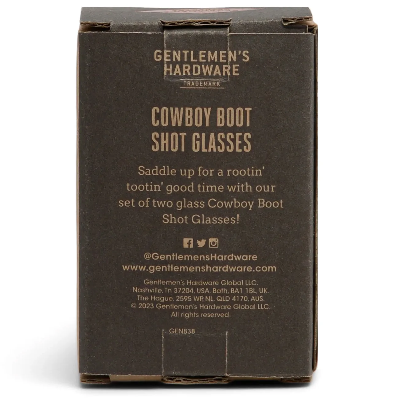 Gentlemen’s Hardware Cowboy Boot Shot Glasses