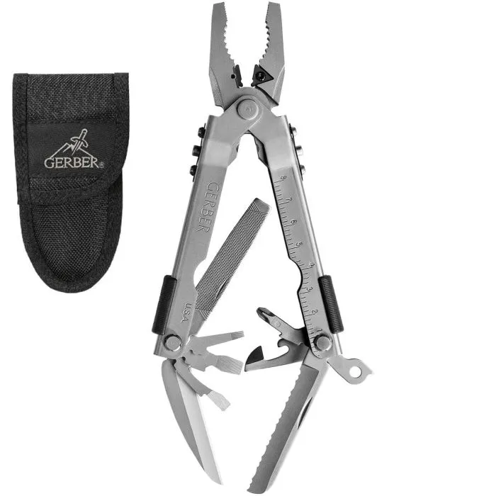 Gerber MP600 Bluntnose Multi-Tool (Stainless Steel w/ Nylon Sheath) (Customised)