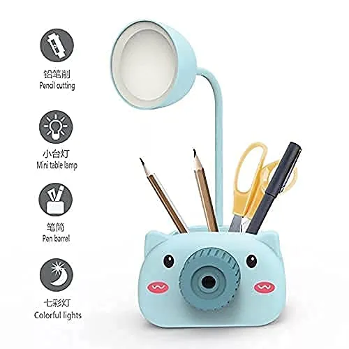 Goel HANDICRAFTS Rechargeable LED Touch On/Off Switch Desk Lamp Children Eye Protection Student Study Reading Dimmer Rechargeable Led Table Lamps USB Charging Touch _ Pack of 1 Multicolor