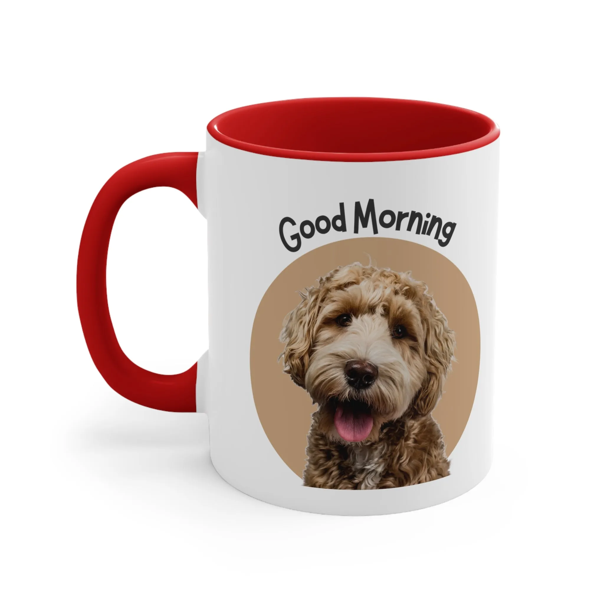 Good Morning Custom Golden Doodle Coffee Mug, 11oz Multi Colors, Dog Lover, Pet Owners,