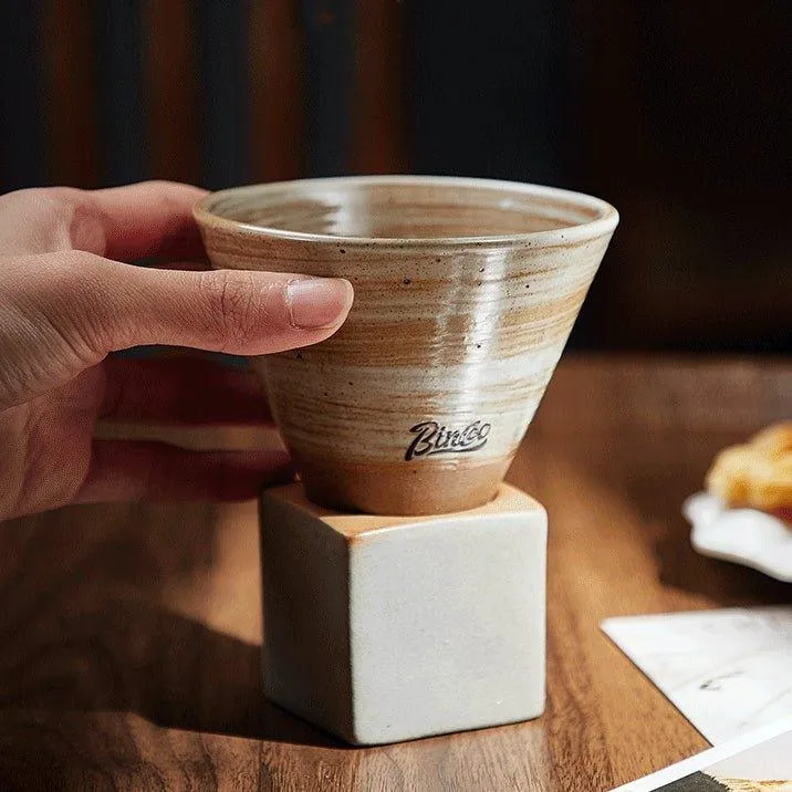 Handcrafted Cone Shaped Ceramic Coffee Cups