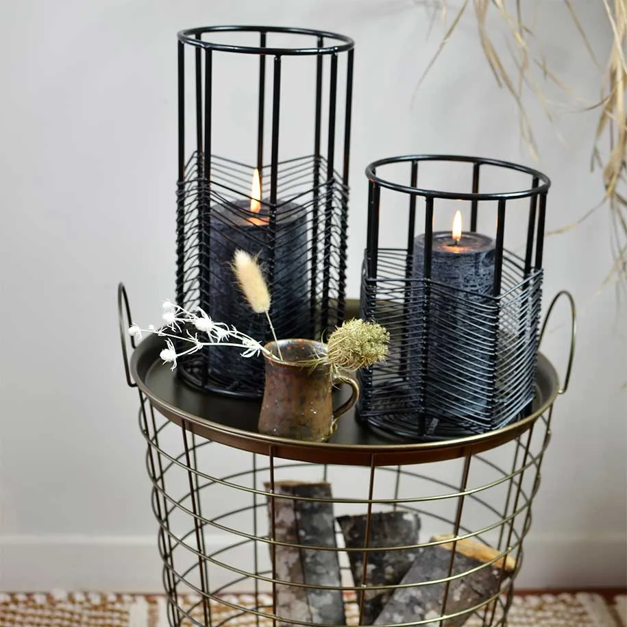 Handmade Black Candle Holders