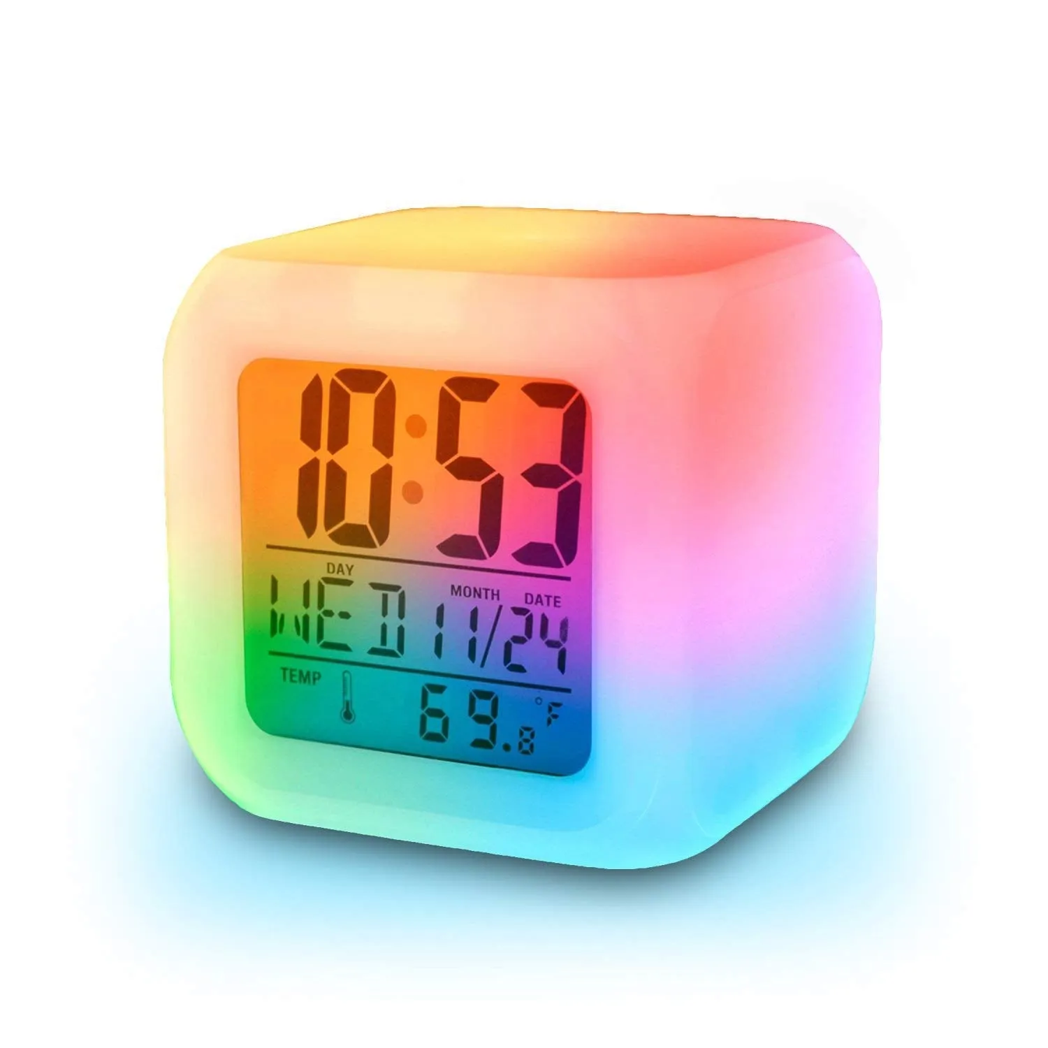 Hari Enterprise Color Light Multicolour Clock Digital Led