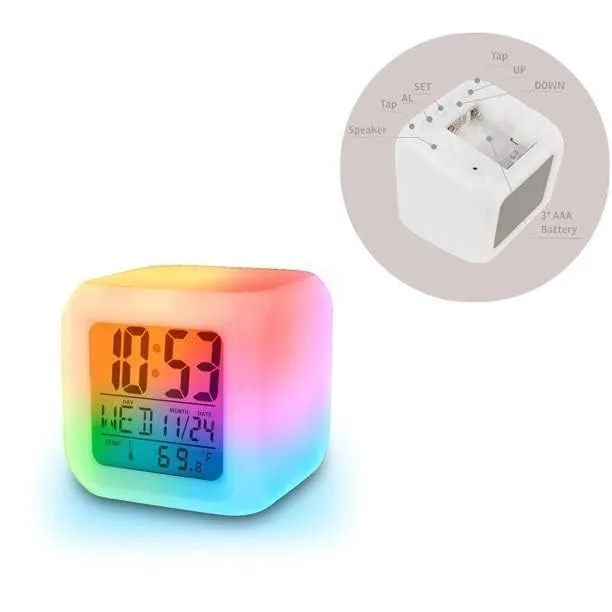 Hari Enterprise Color Light Multicolour Clock Digital Led