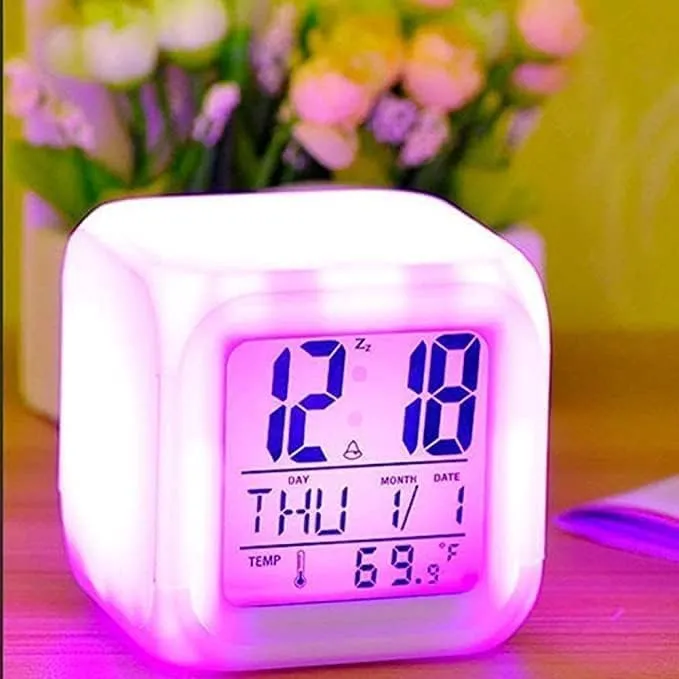 Hari Enterprise Color Light Multicolour Clock Digital Led