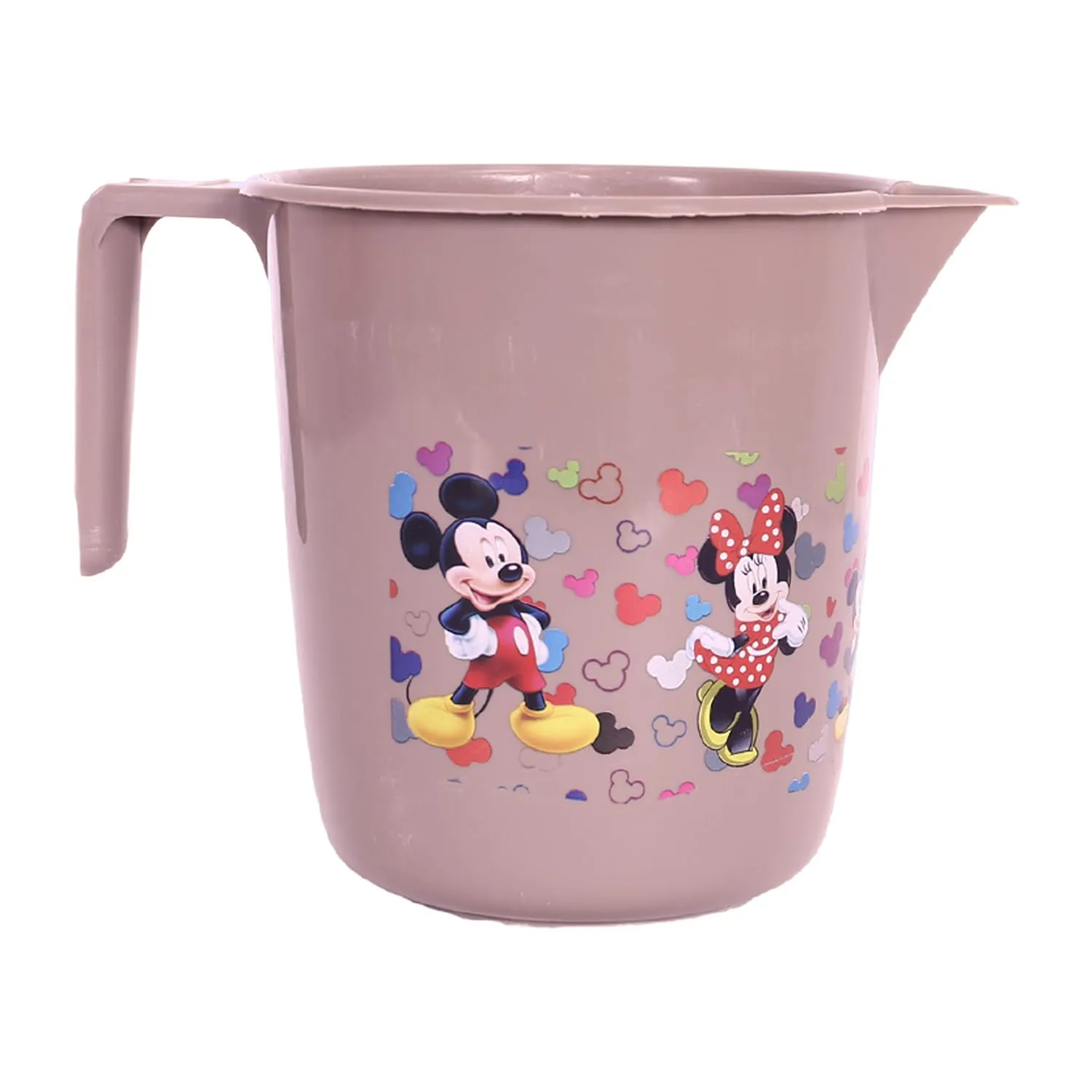 Heart Home Disney Team Bathroom Mug | Plastic Bath Mug for Bathroom | Mug for Bathroom | Mug for Toilet | Washroom Jug | 111 Bath Mug | 1 LTR | Pack of 6 | Brown