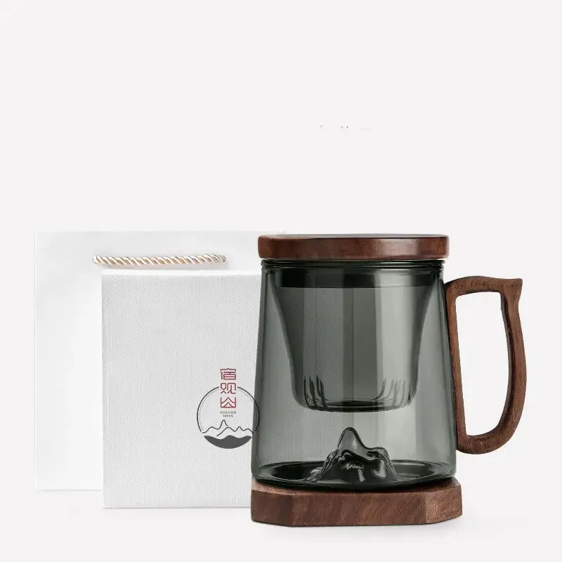 Heat Resistant Glass Tea And Water Separator Tea Cup For Home Use heat resistant glass tea cup