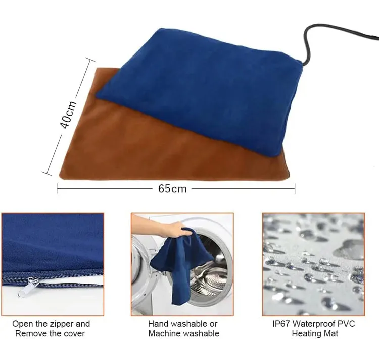 Heating Pad 65 x 40cm High Quality CE Safety Cert Dog Pet Cat Rabbit Multifunction Switch Control Chew Bite Water Proof