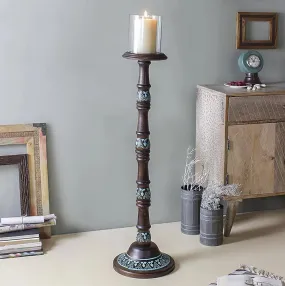 Hester Handpainted Floor Candle Stand