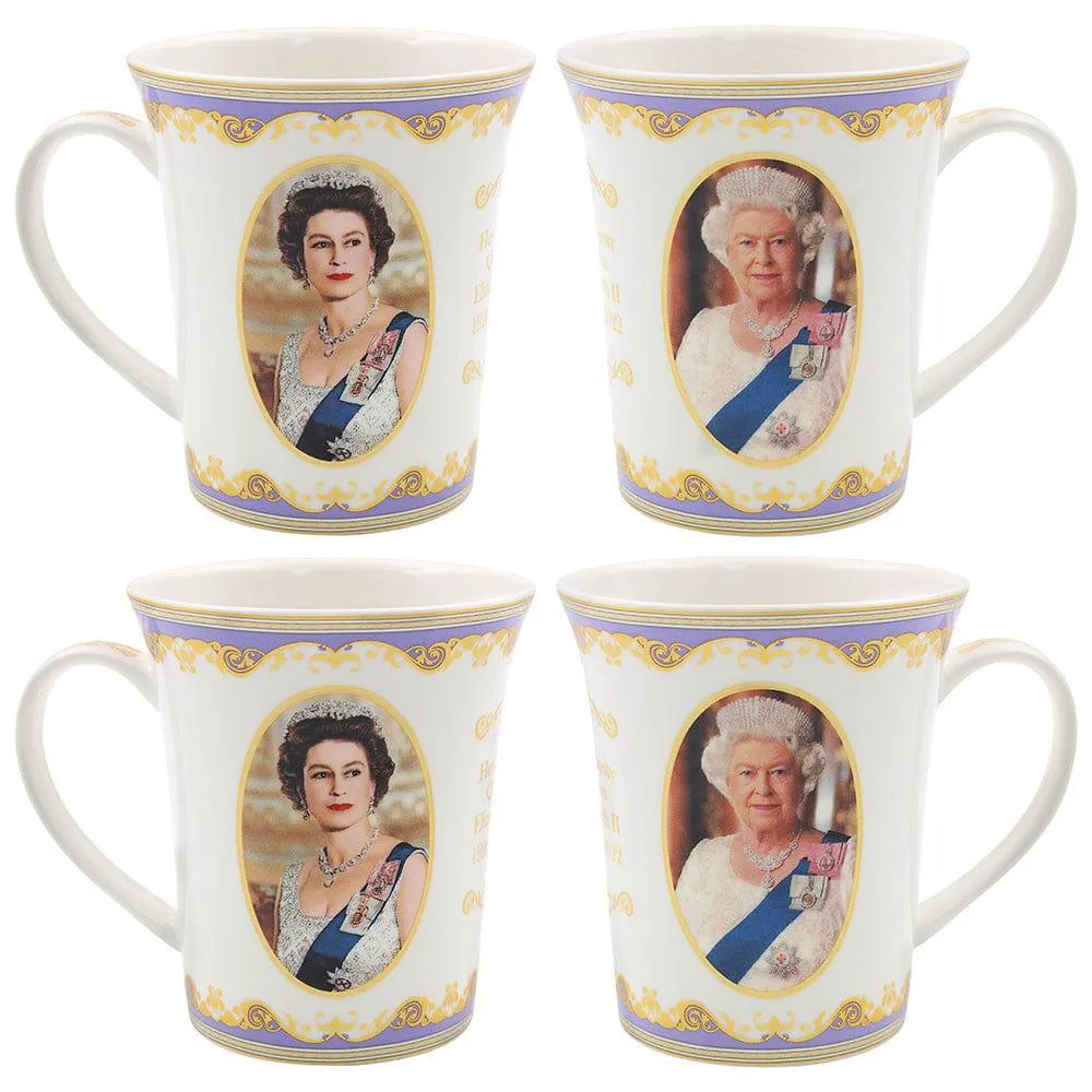 HM Queen Elizabeth II Commemorative Mugs - Pack of 2