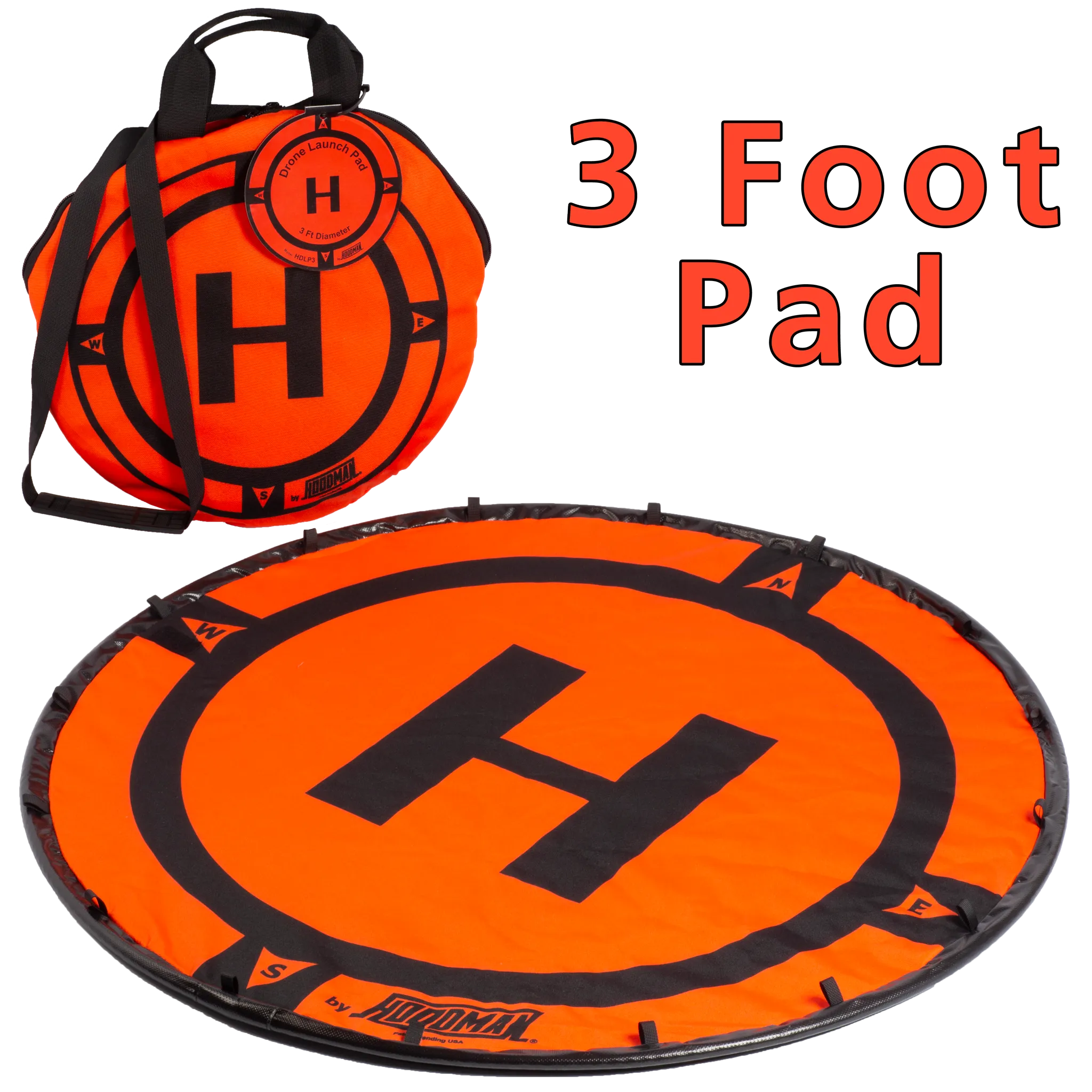 Hoodman Weighted Drone Landing Pad Line 2 Ft, 3 Ft, 5 Ft and 8 Ft Diameters