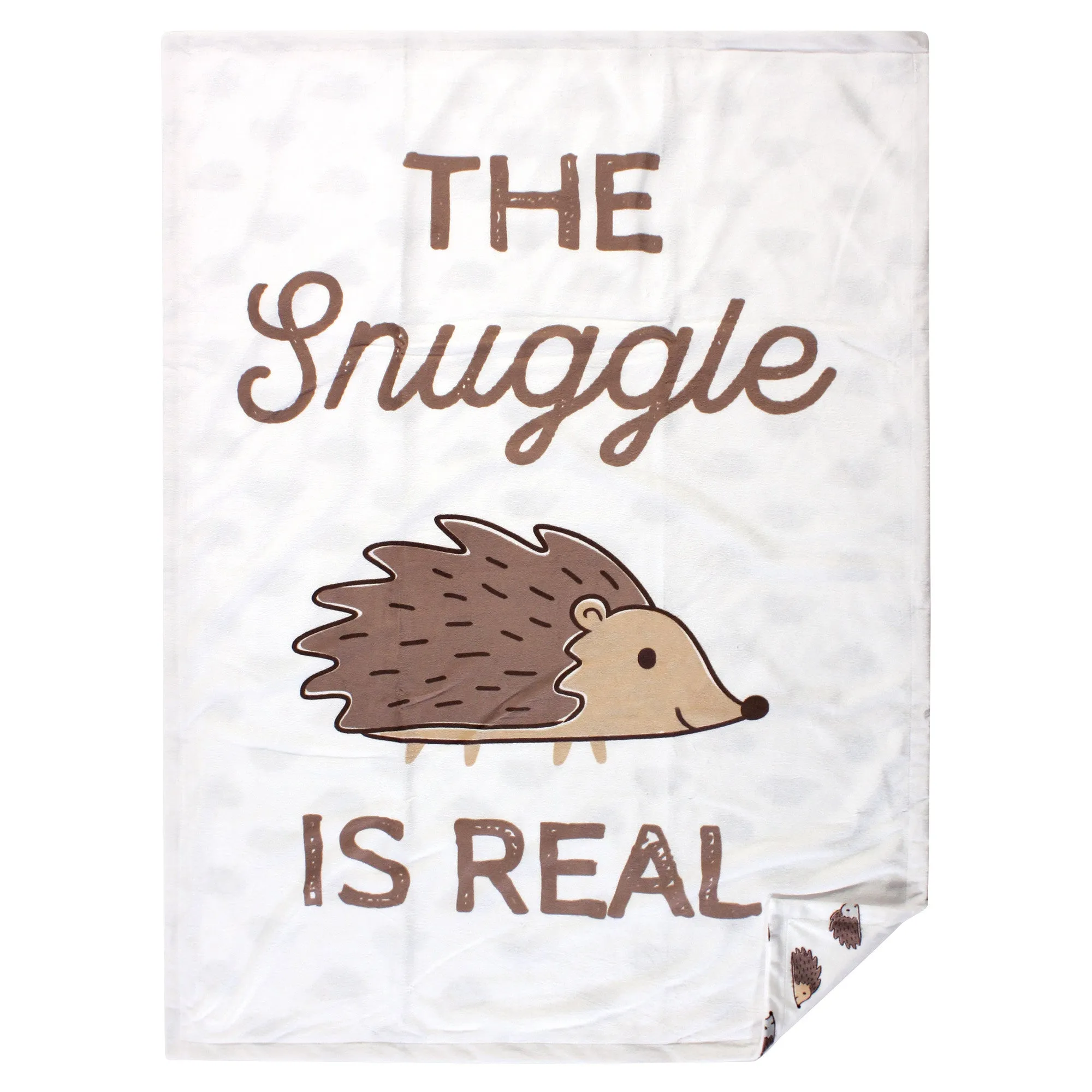 Hudson Baby Plush Mink Blanket, Hedgehog