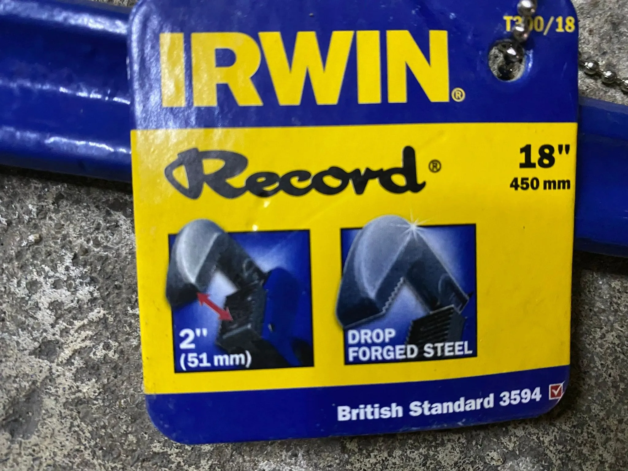 Irwin Record Pipe Wrench #300 | Model : PW-R