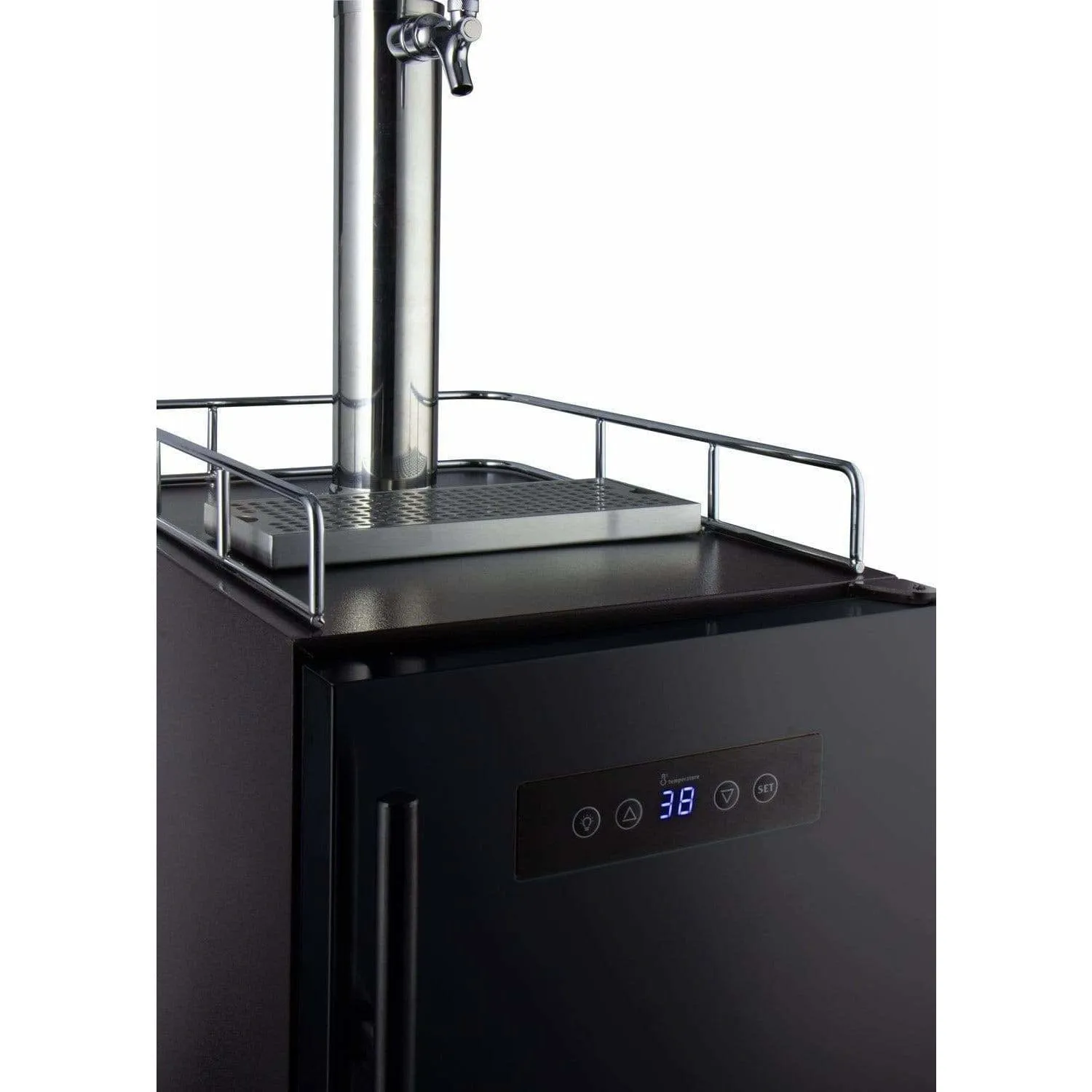 Kegco 15" Wide Cold Brew Coffee Single Tap Black Kegerator ICS15BBR