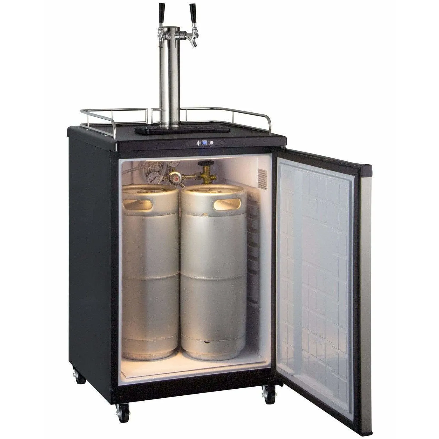 Kegco 24" Wide Kombucha Dual Tap Stainless Steel Kegerator KOM163S-2