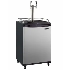 Kegco 24" Wide Kombucha Dual Tap Stainless Steel Kegerator KOM163S-2