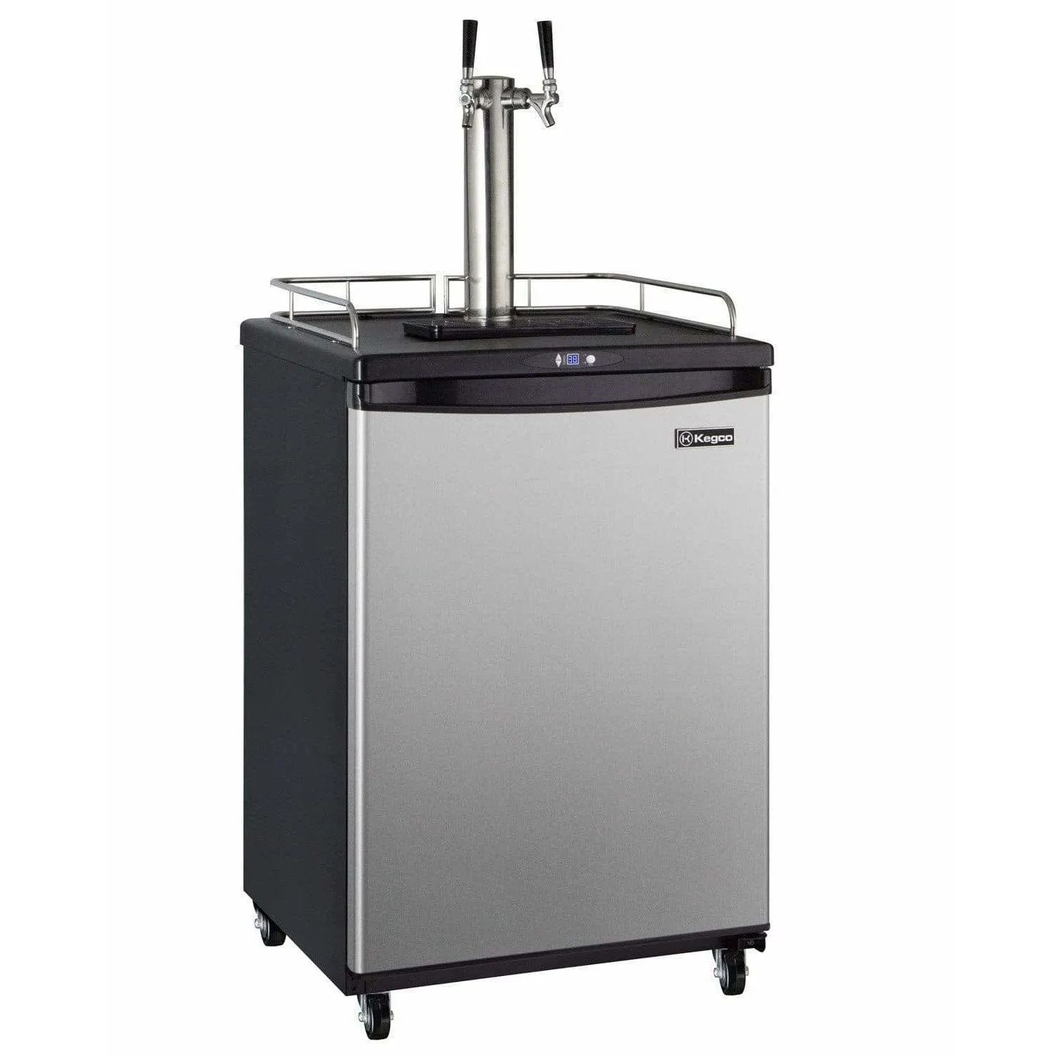 Kegco 24" Wide Kombucha Dual Tap Stainless Steel Kegerator KOM163S-2