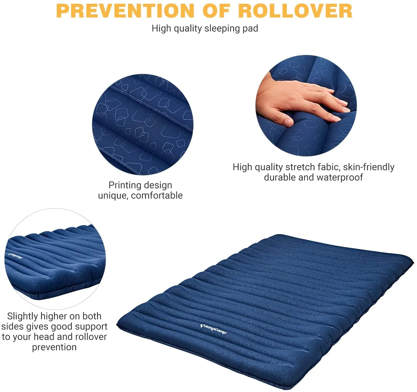 KingCamp DELUXE Anti-Rollover Camping Mattress Single/ Double