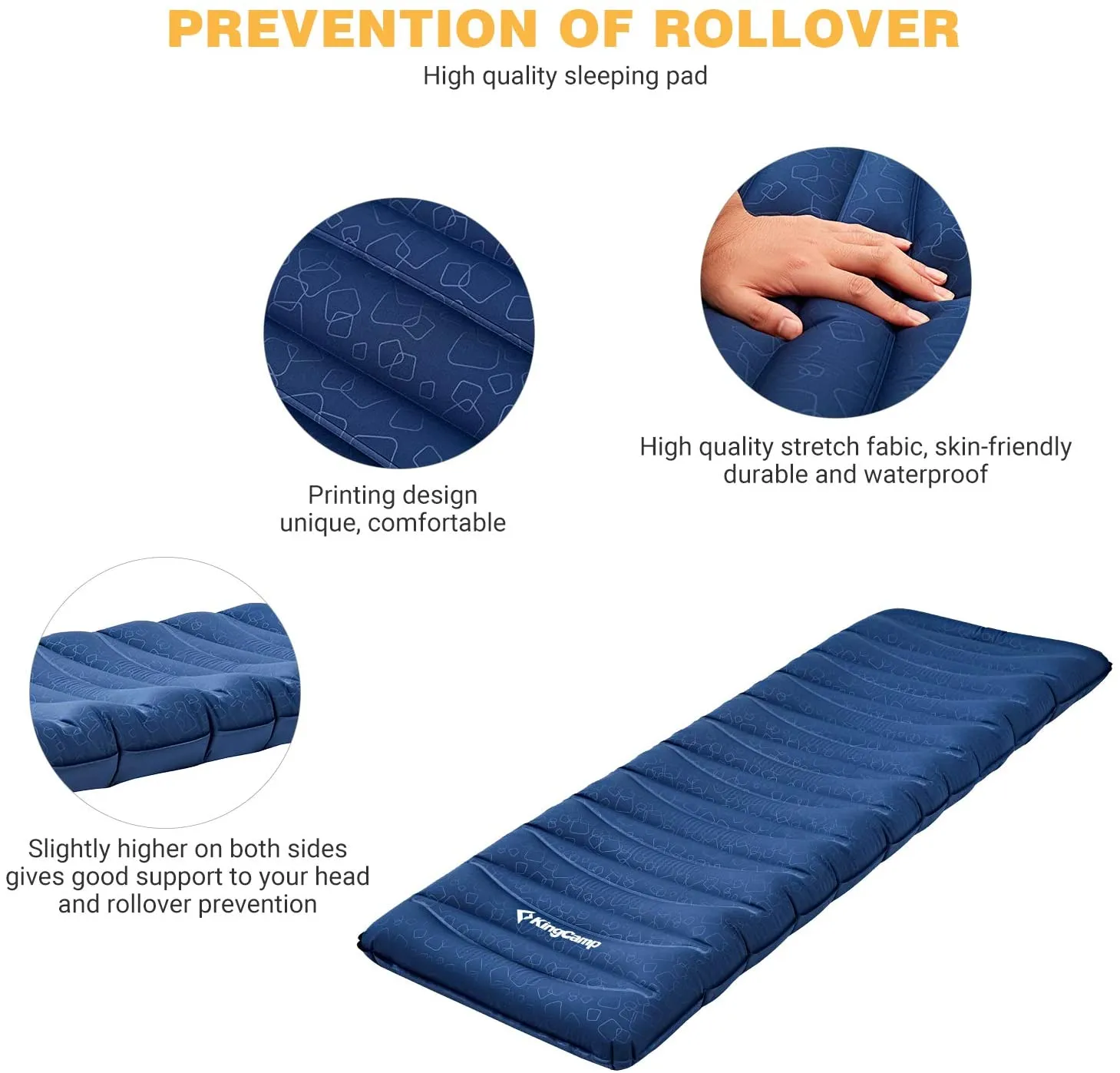 KingCamp DELUXE Anti-Rollover Camping Mattress Single/ Double