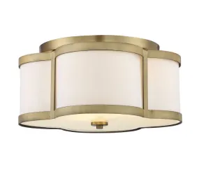 Lacey 3 Light Warm Brass Semi Flush