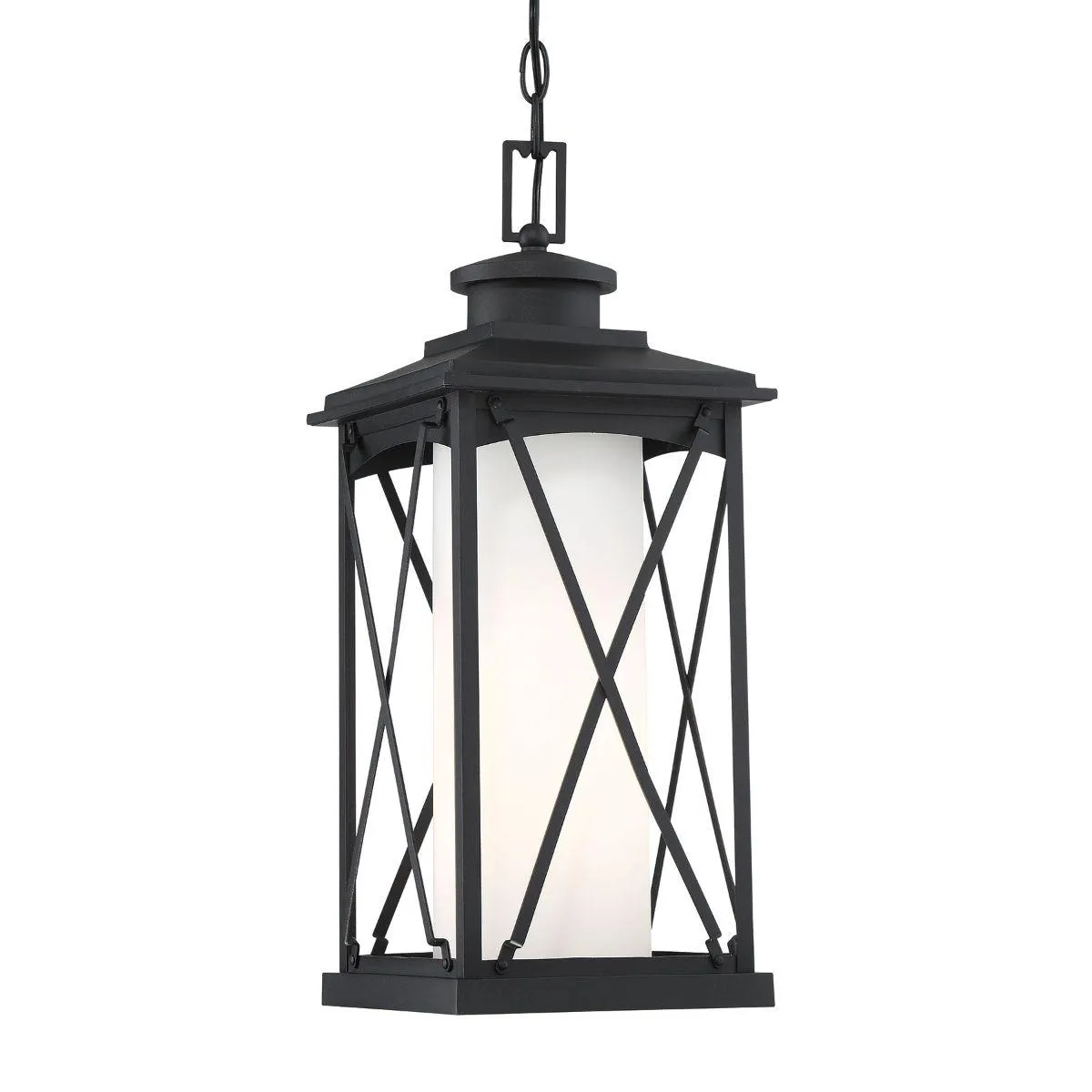 Lansdale 9 in. Outdoor Hanging Lantern Matte Black finish